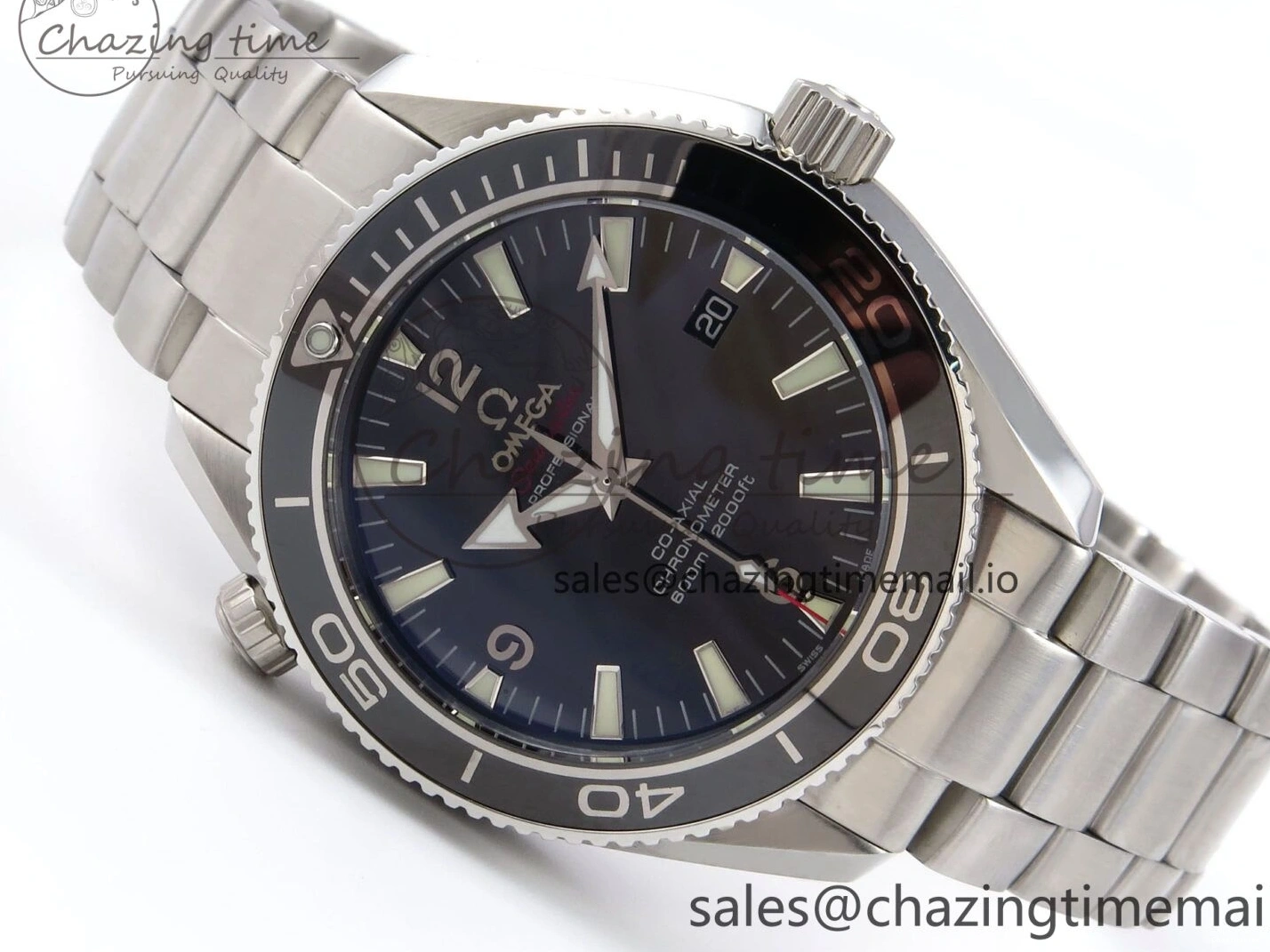 0405 Seamaster “LMPO” OMF 1:1 Best Edition Black Dial on SS Bracelet A Tailored 7703